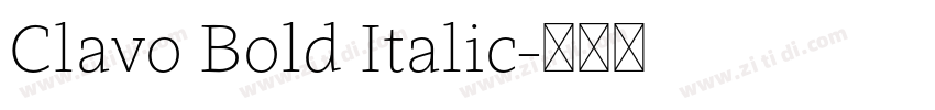 Clavo Bold Italic字体转换